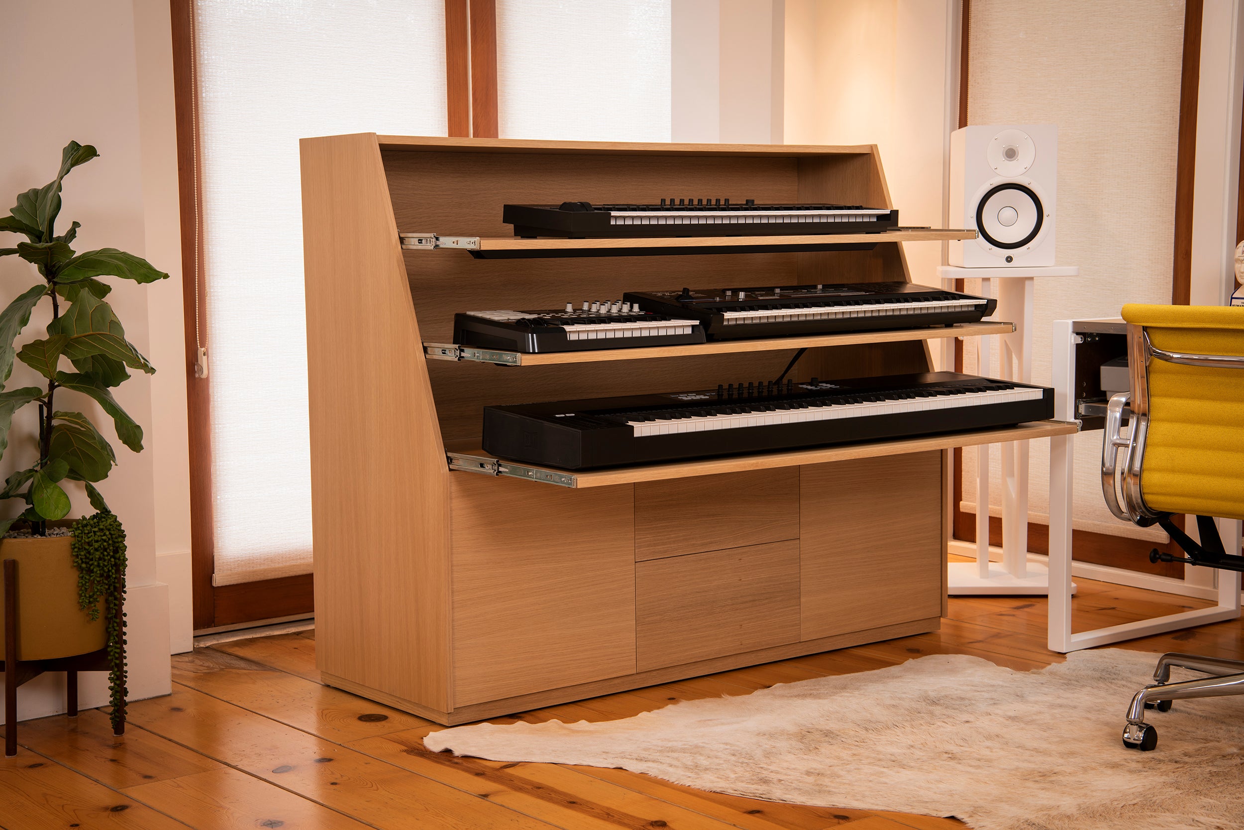 Keyboard Instrument Storage Grand Keyboard Storage Cabinet | AZ Studio Workstations