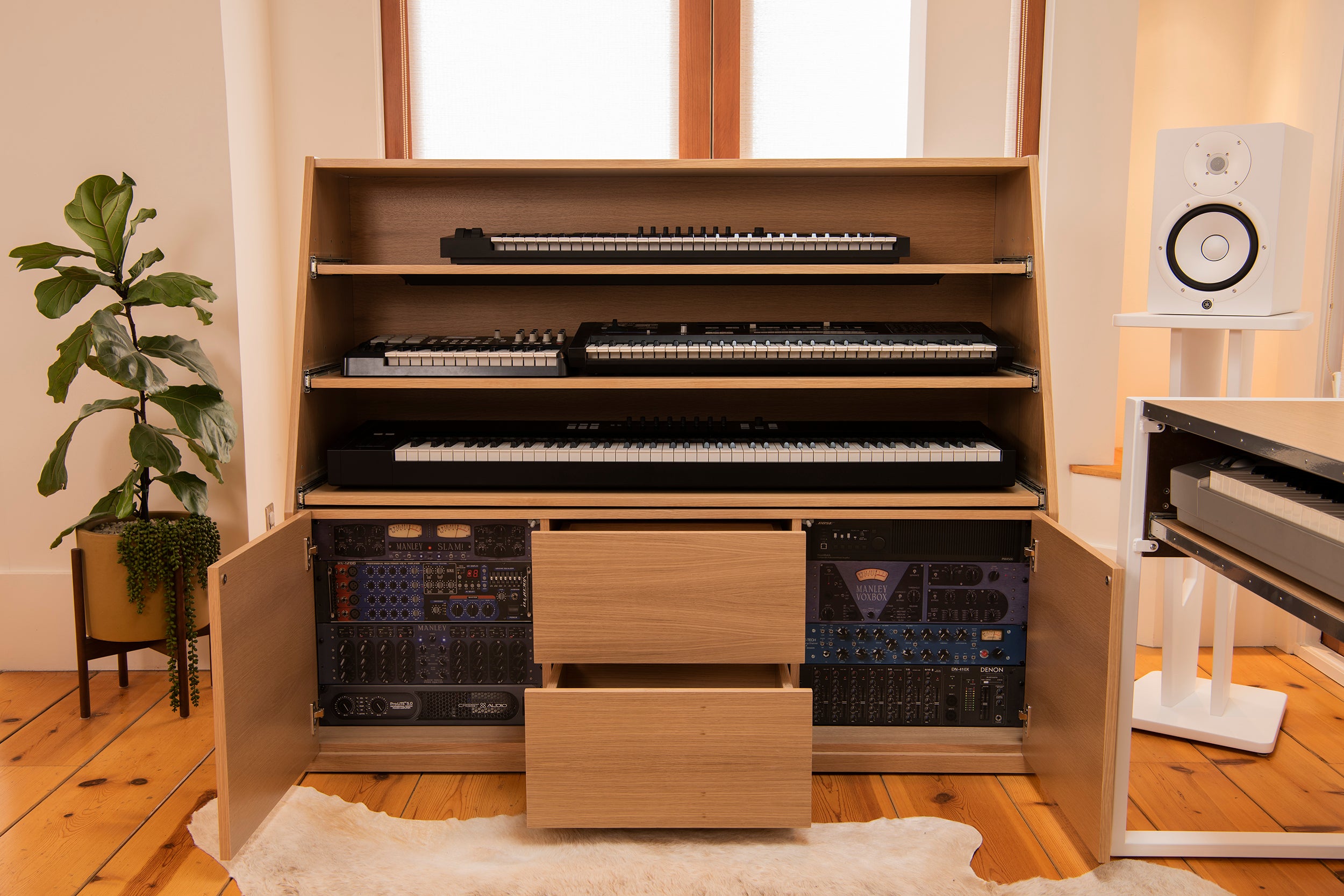 Keyboard Instrument Storage Grand Keyboard Storage Cabinet | AZ Studio Workstations