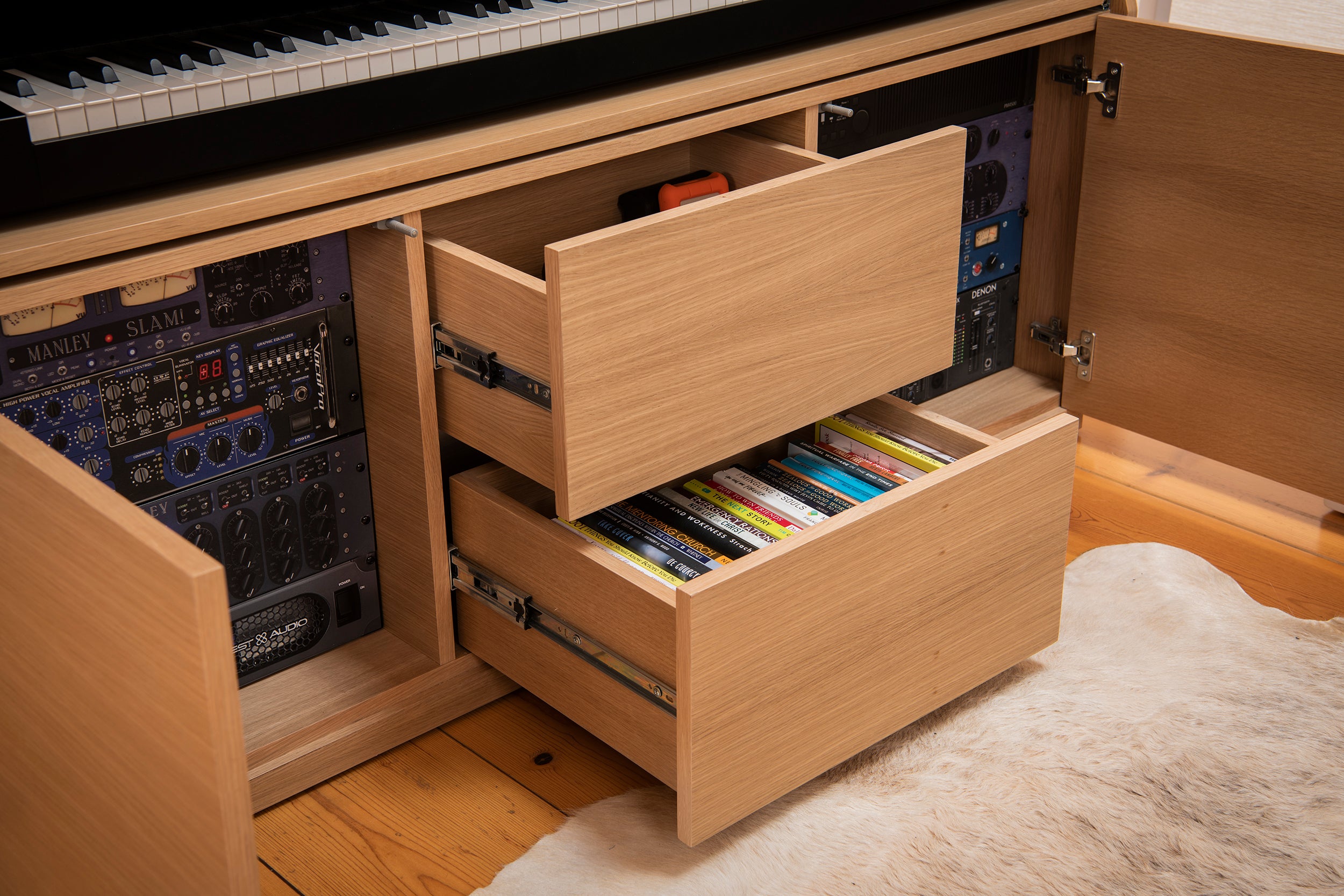 Keyboard Instrument Storage Grand Keyboard Storage Cabinet | AZ Studio Workstations