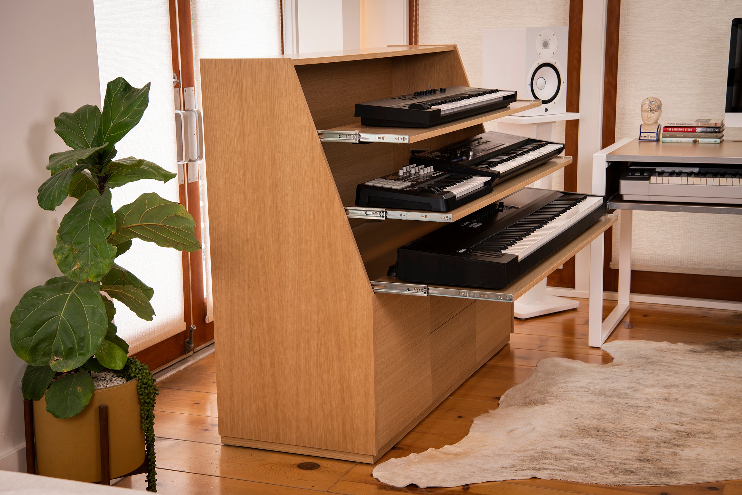 Keyboard Instrument Storage Grand Keyboard Storage Cabinet | AZ Studio Workstations